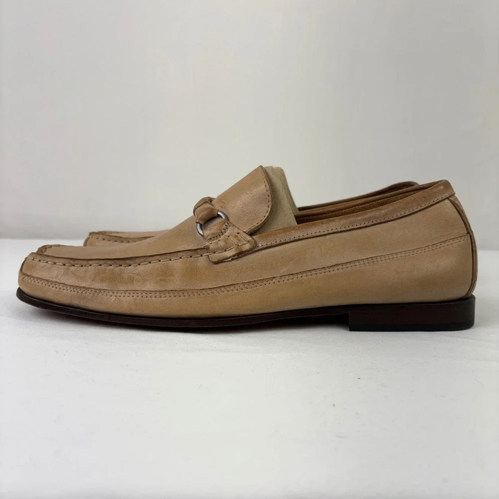 Rockport Mens Classic Horsebit Tan Leather Slip On Loafer‎ Shoes APM 1180D 10.5